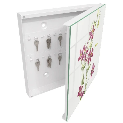 Snygga nyckelskåp Rosa blommor