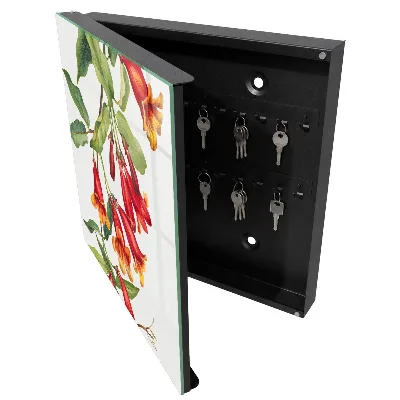 Nyckelskåp Röda blommor