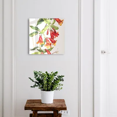 Nyckelskåp Röda blommor