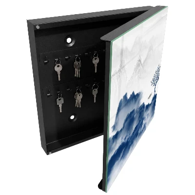 Nyckelskåp med motiv av mystiska berg