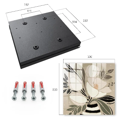 Nyckelbox i blommig minimalism