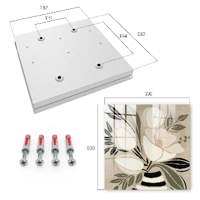 Nyckelbox i blommig minimalism