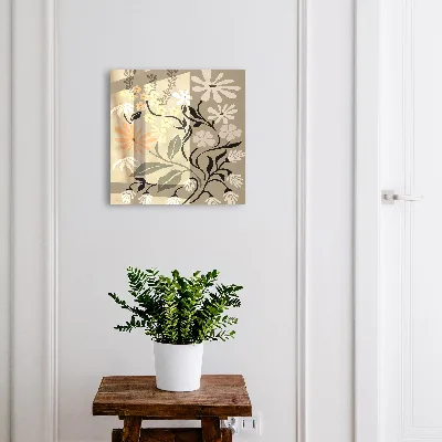 Snygga nyckelskåp Blommotiv