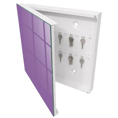 Nyckelskåp i violett utförande