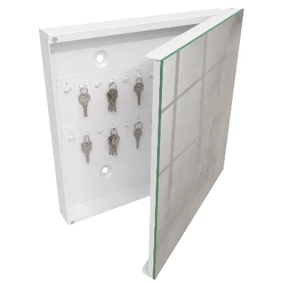 Nyckelskåp i grå textur