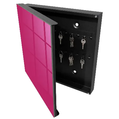Nyckelskåp intensivt rosa
