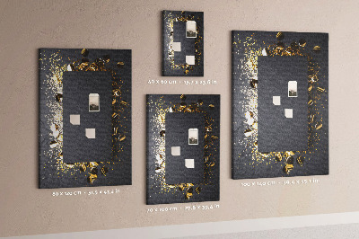 Korkskiva på väggen Gyllene konfetti