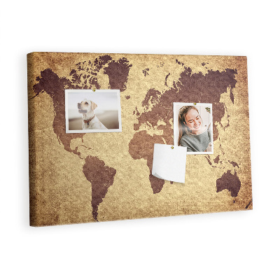 Korkbräda för barn Gammal världskarta