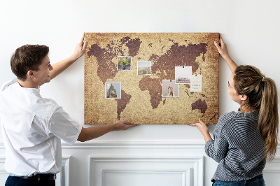 Korkbräda för barn Gammal världskarta