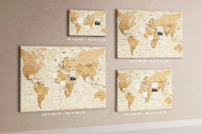 Anslagstavla världskarta
