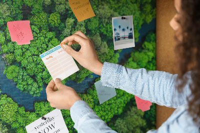 Korkbräda för barn Flod i skogen