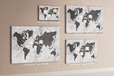Anslagstavla Konkret världskarta