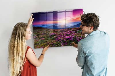 Magnetická tabuľa na magnetky Soluppgången blommor