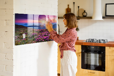 Magnetická tabuľa na magnetky Soluppgången blommor