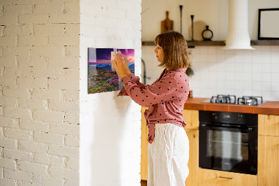 Magnetická tabuľa na magnetky Soluppgången blommor