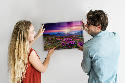 Magnetická tabuľa na magnetky Soluppgången blommor