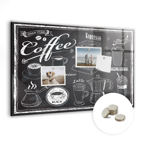 Magnetická tabuľa na stenu Kaffemaskiner