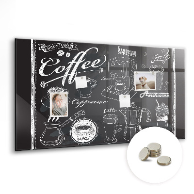 Magnetická tabuľa na stenu Kaffemaskiner