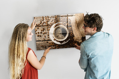 Magnettavla för köket En påse kaffe