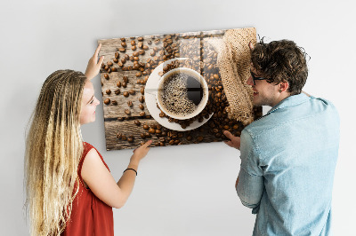 Magnettavla för köket En påse kaffe