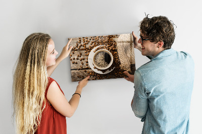 Magnettavla för köket En påse kaffe