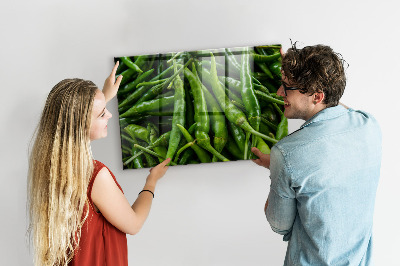 Magnettavla för köket Grön peppar