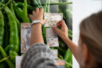 Magnettavla för köket Grön peppar