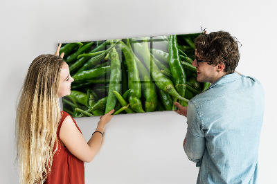 Magnettavla för köket Grön peppar