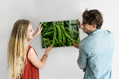 Magnettavla för köket Grön peppar