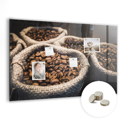Magnetisk väggskiva Kaffepåsar