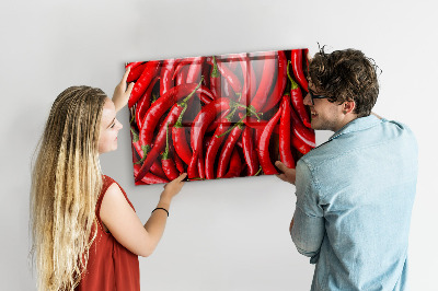 Magnettavla för köket Het paprika