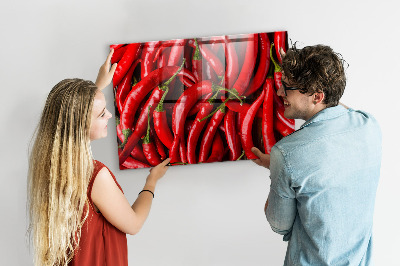 Magnettavla för köket Het paprika