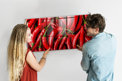 Magnettavla för köket Het paprika