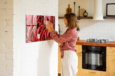 Magnettavla för köket Het paprika