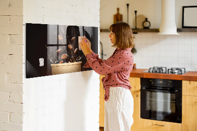 Magnettavla för köket Varmt kaffe