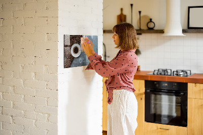 Magnettavla för köket kopp kaffe