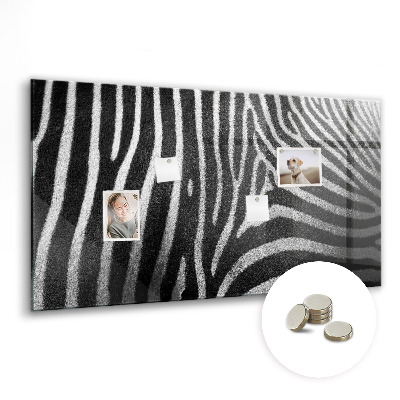 Magnetkort ovanför skrivbordet Zebra mönster