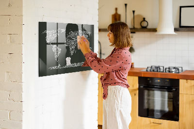 Magnetická tabuľa pre deti Namn på kontinenterna