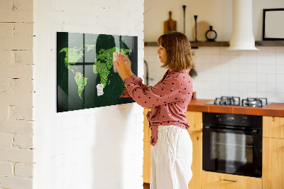 Magnetická tabuľa Gräsbevuxen världskarta