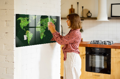 Magnetická tabuľa Gräsbevuxen världskarta