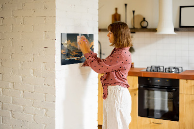 Magnetkort med magneter Abstrakt landskap