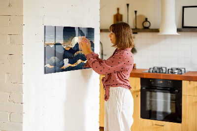 Magnetkort med magneter Solnedgång landskap