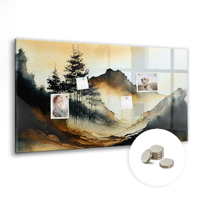 Magnetkort med magneter Abstrakt landskap