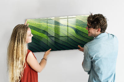Dekorativ magnettavla Abstrakta gröna fält