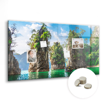 Magnetkort med magneter Sjöträd natur