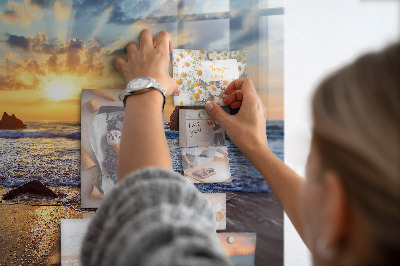 Magnetkort med magneter Solnedgång på stranden