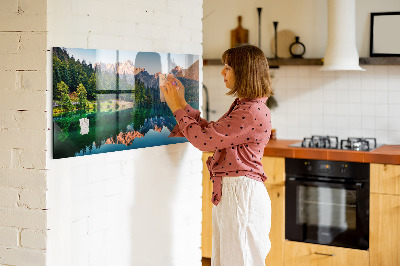 Magnetkort med magneter Sjölandskap