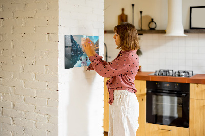 Magnetkort med magneter Båtar på sjön