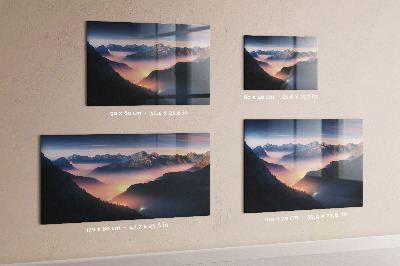 Magnetkort med magneter Bergstoppar landskap