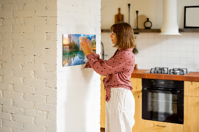 Magnetkort med magneter River bergslandskap